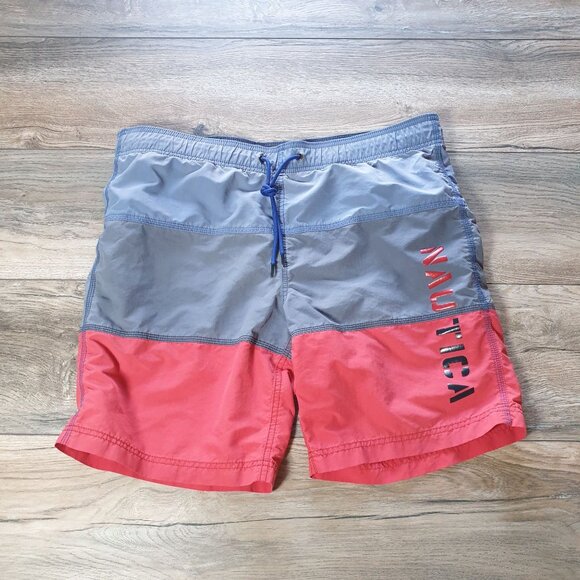 Nautica Mens Swim Trunks Quick-Dry Size M Waist 34 In Beach Vacation Cruise Pool - Picture 1 of 5